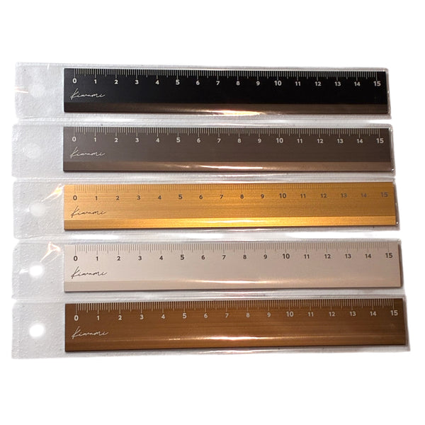 NEW [Kyoei Plastic Kiwami] Ambidextrous Ruler [15cm Aluminum]