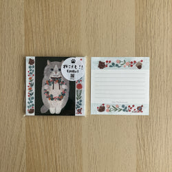 NEW [4Legs] Cat Memo Pad [with Wreath]