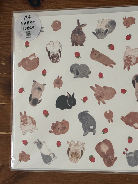 [4legs] A4 Size Design Paper [RESTOCK Cats + Horoscope+ NEW Rabbits]