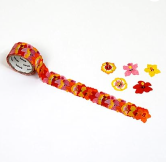 NEW [Bande Tape]  Hibiscus : Masking Roll Sticker