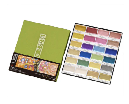 NEW [Kuretake] Gansai Tambi Metallic 24 Colours