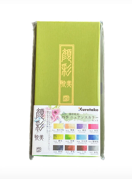 [Kuretake] Gansai Tambi 12 Colours 4 Seasons