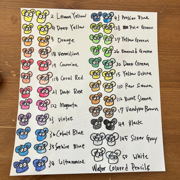 [Sakura Craypas]  Water Coloured Pencil 24 Colours
