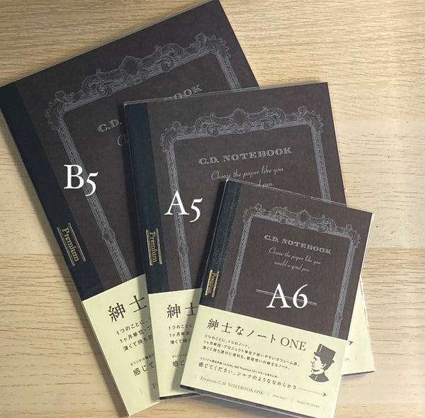 [Apica] Premium C.D. Notebook B5 + A5 + A6 [Blank] Thinner Version