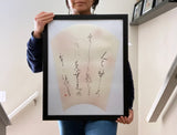 Kokin Wasa Syu -Japanese Calligraphy- Fan Shape [Large Vertical]