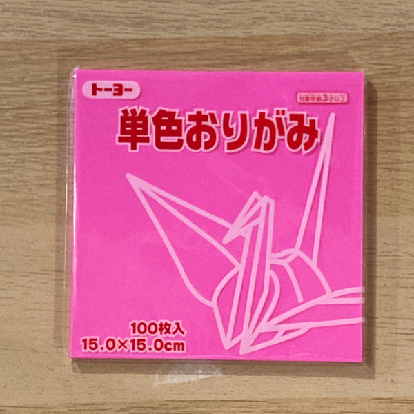 [TOYO] Origami 15cm x 15cm 100 Sheets [Single Colour]