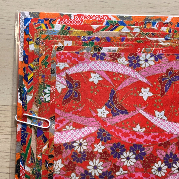 Washi Chiyogami Origami -Red-